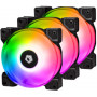 Комплект вентиляторов ID-COOLING RGB Series (DF-12025-ARGB TRIO) 3 шт черный