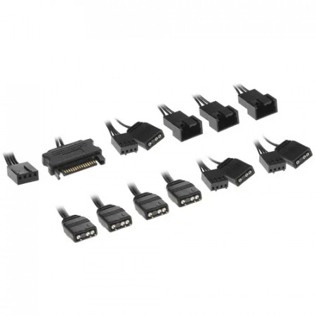 Комплект вентиляторов ID-COOLING RGB Series (DF-12025-ARGB TRIO) 3 шт черный