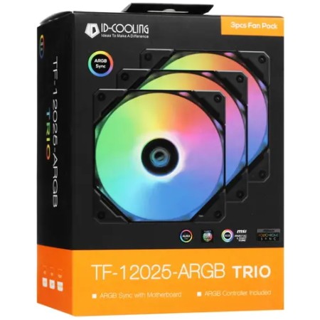 Комплект вентиляторов ID-COOLING ARGB Series (TF-12025-ARGB-TRIO) 3 шт черный