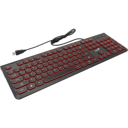 Клавиатура проводная Genius SlimStar 260 (31310013408) Красный