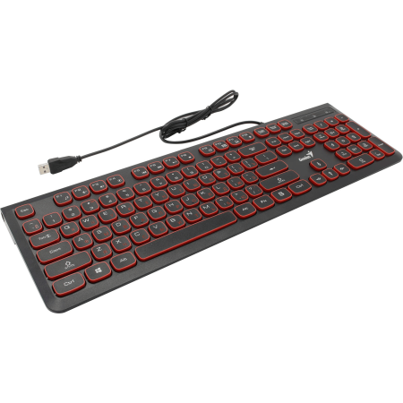 Клавиатура проводная Genius SlimStar 260 (31310013408) Красный