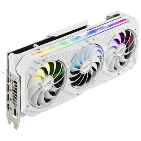 Видеокарта ASUS ROG Strix GeForce RTX 3080 V2 White OC Edition (ROG-STRIX-RTX3080-O10G-WHITE-V2) 10 Гб белый