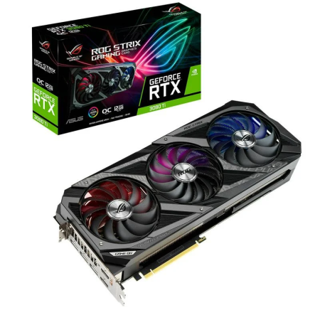 Видеокарта ASUS ROG Strix GeForce RTX 3080 Ti OC (ROG-STRIX-RTX3080TI-O12G-GAMING) 12 Гб черный