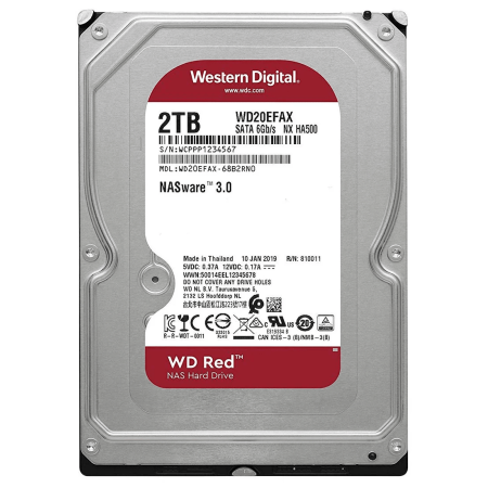 2000 ГБ Жесткий диск Western Digital (WD20EFAX) серый