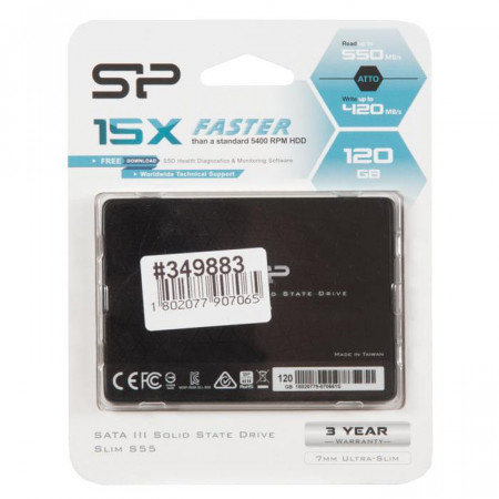 120 ГБ SSD диск Silicon Power S55 (SP120GBSS3S55S25) черный