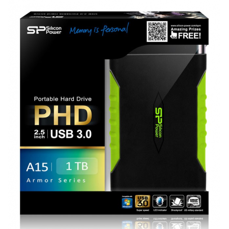 1 ТБ Внешний жесткий диск Silicon Power A15 (SP010TBPHDA15S3K) черный