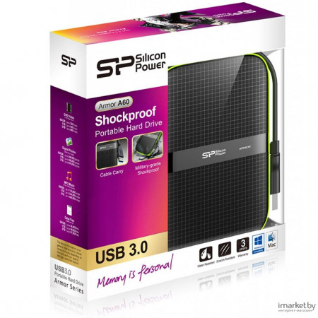 1 ТБ Внешний жесткий диск Silicon Power A60 (SP010TBPHDA60S3K) черный