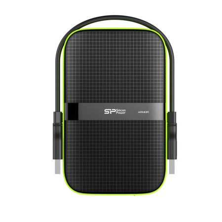 1 ТБ Внешний жесткий диск Silicon Power A60 (SP010TBPHDA60S3K) черный/зеленый