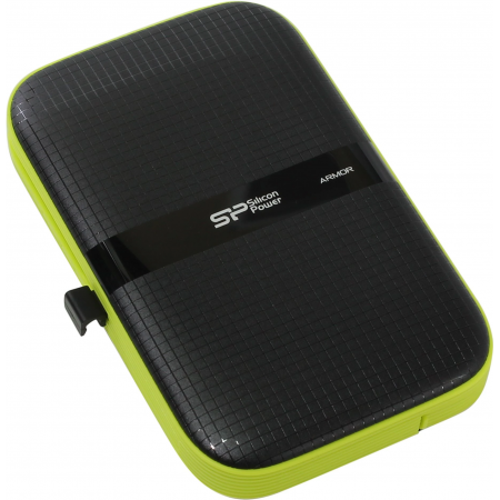 1 ТБ Внешний жесткий диск Silicon Power A60 (SP010TBPHDA60S3K) черный/зеленый