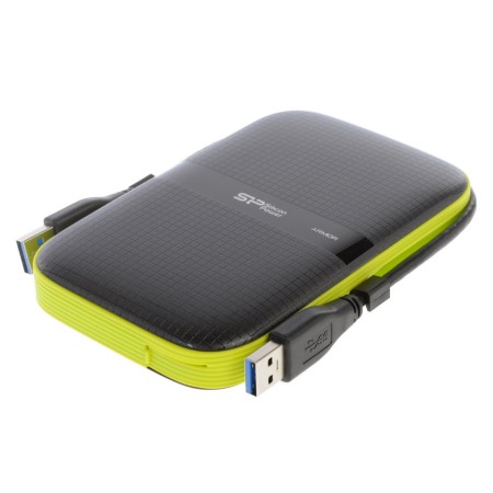 1 ТБ Внешний жесткий диск Silicon Power A60 (SP010TBPHDA60S3K) черный/зеленый