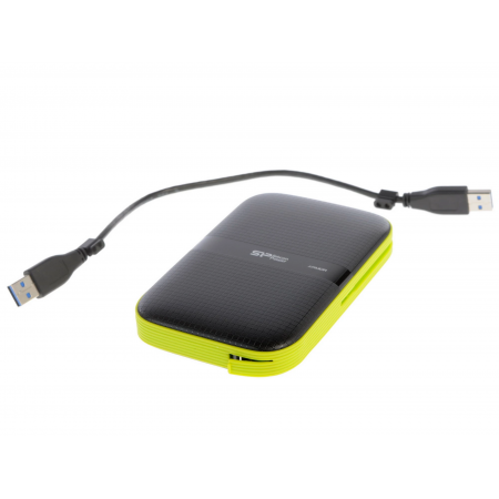 1 ТБ Внешний жесткий диск Silicon Power A60 (SP010TBPHDA60S3K) черный/зеленый