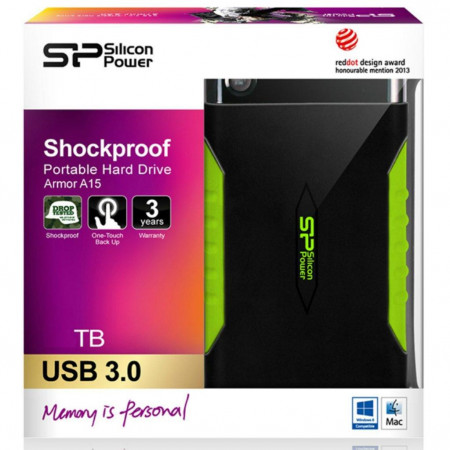 2 ТБ Внешний жесткий диск Silicon Power A15 (SP020TBPHDA15S3K) черный