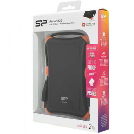 2 ТБ Внешний жесткий диск Silicon Power A30 (SP020TBPHDA30S3K) черный
