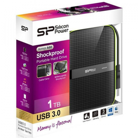 2 ТБ Внешний жесткий диск Silicon Power A60 (SP020TBPHDA60S3K) черный