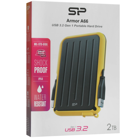 2 ТБ Внешний жесткий диск Silicon Power A66 (SP020TBPHD66SS3Y) желтый