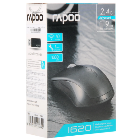 Мышь беспроводная RAPOO 1620 черный