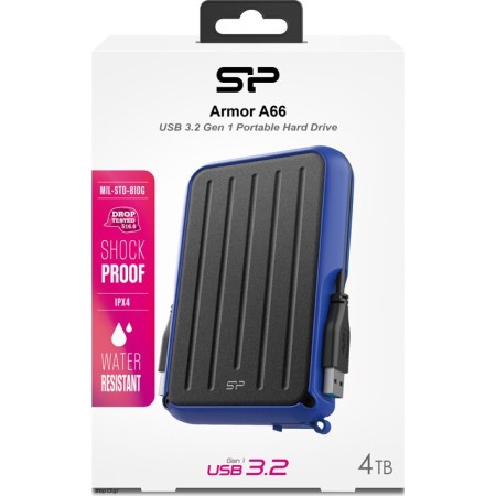 4 ТБ Внешний жесткий диск Silicon Power A66 (SP040TBPHD66LS3B) синий
