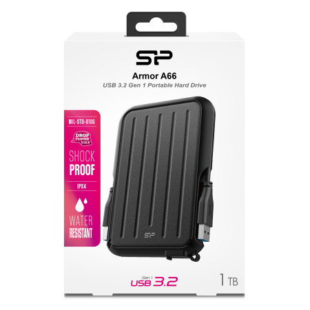 1 ТБ Внешний жесткий диск Silicon Power A66 (SP010TBPHD66SS3K) черный