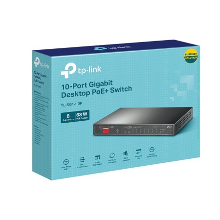Коммутатор TP-Link TL-SG1210P черный