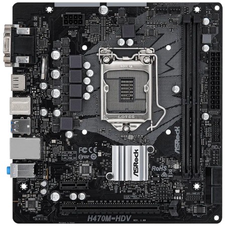 Материнская плата ASRock H470M-HDV черный