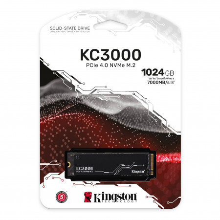 1024 ГБ SSD диск Kingston KC3000 (SKC3000S/1024G) черный