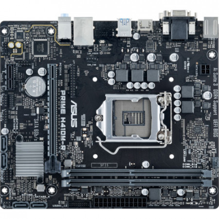 Материнская плата ASUS PRIME H410M-R-SI черный