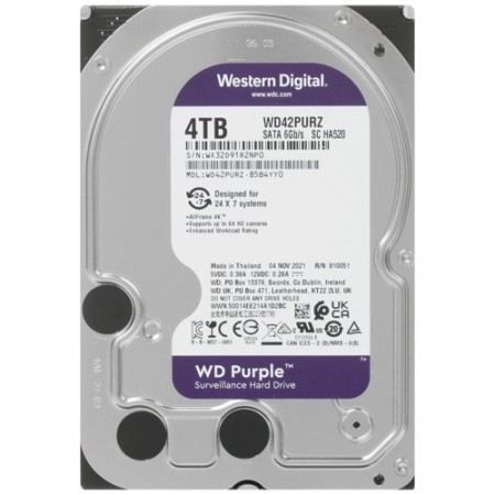 4 ТБ Жесткий диск Western Digital Purple (WD42PURZ) фиолетовый