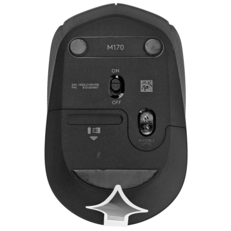Мышь беспроводная Logitech M170 (910-004642) черно-серый