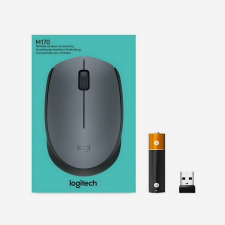 Мышь беспроводная Logitech M170 (910-004642) черно-серый