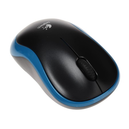 Мышь беспроводная Logitech M185 (910-002239) черно-синий