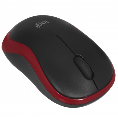 Мышь беспроводная Logitech M185 (910-002240) черно-красный