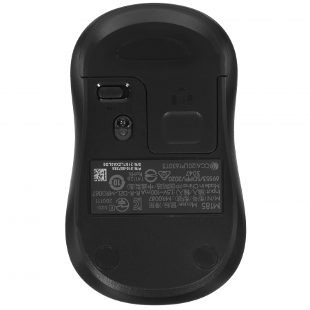 Мышь беспроводная Logitech M185 (910-002240) черно-красный