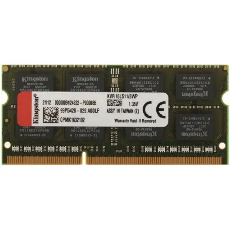 Оперативная память Kingston ValueRAM (KVR16LS11/8WP) 8 ГБ черный