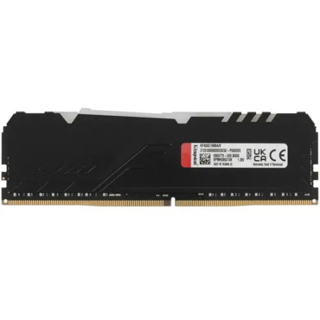 Оперативная память Kingston FURY Beast Black RGB (KF432C16BBA/8) 8 ГБ черный