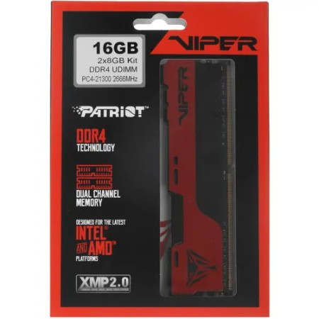 Оперативная память Patriot Viper Elite II (PVE2416G266C6K) 16 ГБ красный