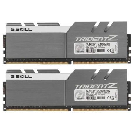 Оперативная память G.Skill TRIDENT Z (F4-3200C16D-16GTZSW) 16 ГБ серый