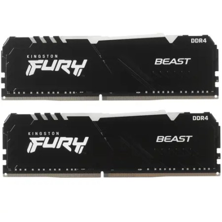Оперативная память Kingston FURY Beast Black RGB (KF432C16BBAK2/16) 16 ГБ черный