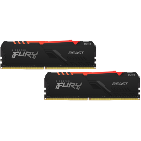 Оперативная память Kingston FURY Beast Black RGB (KF432C16BBAK2/16) 16 ГБ черный