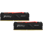 Оперативная память Kingston FURY Beast Black RGB (KF432C16BBAK2/16) 16 ГБ черный