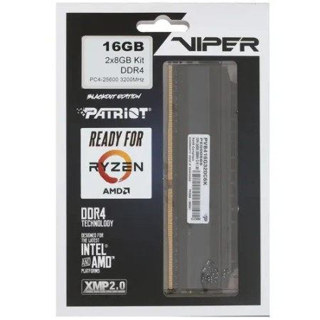 Оперативная память Patriot Viper 4 Blackout (PVB416G320C6K) 16 ГБ черный