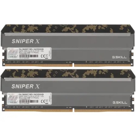 Оперативная память G.Skill SNIPER X (F4-3600C19D-16GSXKB) 16 ГБ серый