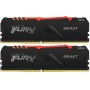 Оперативная память Kingston FURY Beast Black RGB (KF436C17BBAK2/16) 16 ГБ черный