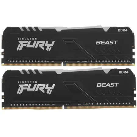 Оперативная память Kingston FURY Beast Black RGB (KF426C16BB1AK2/32) 32 ГБ черный