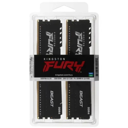 Оперативная память Kingston FURY Beast Black (KF426C16BB1K2/32) 32 ГБ черный