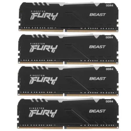 Оперативная память Kingston FURY Beast Black RGB (KF436C17BBAK4/32) 32 ГБ черный