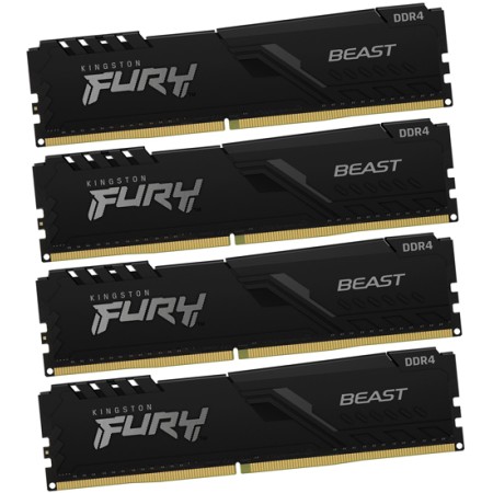 Оперативная память Kingston FURY Beast Black (KF436C17BBK4/32) 32 ГБ черный