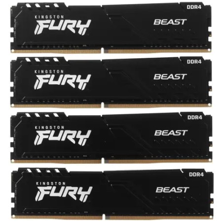 Оперативная память Kingston FURY Beast Black (KF436C17BBK4/32) 32 ГБ черный