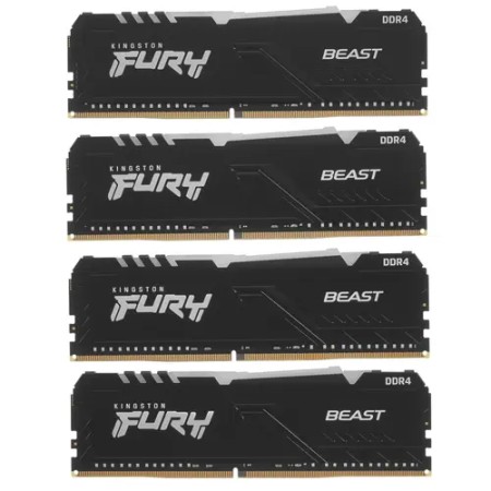 Оперативная память Kingston FURY Beast Black RGB (KF432C16BB1AK4/64) 64 ГБ черный