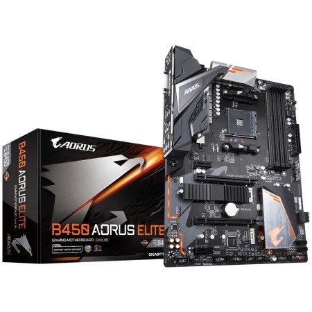 Материнская плата Gigabyte B450 AORUS ELITE черный
