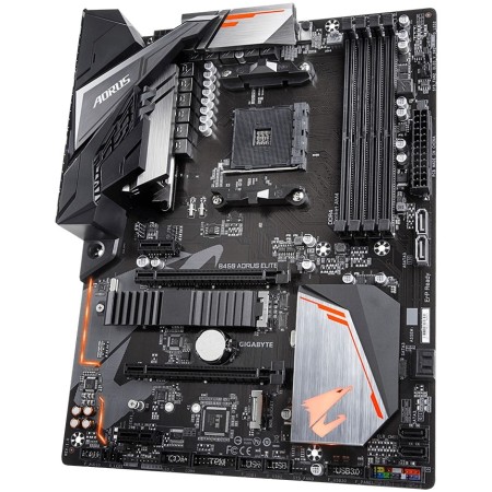 Материнская плата Gigabyte B450 AORUS ELITE черный